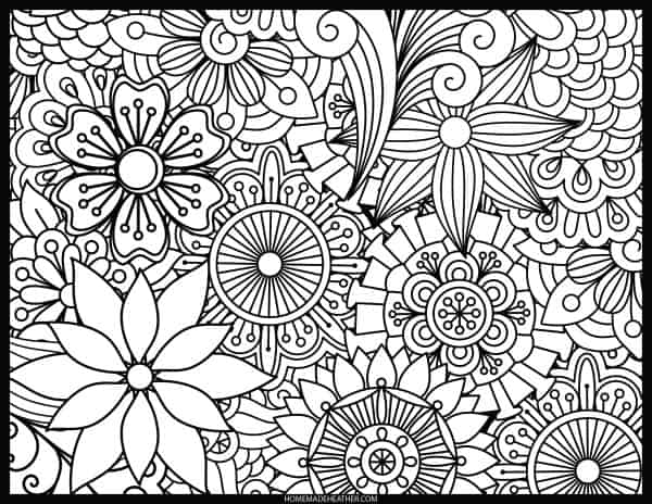 printable flower coloring pages free