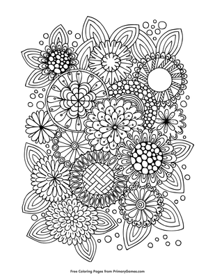 printable flower coloring pages pdf