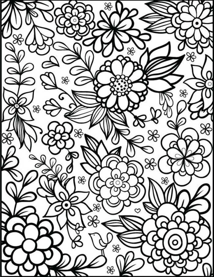 printable flower coloring pages pdf