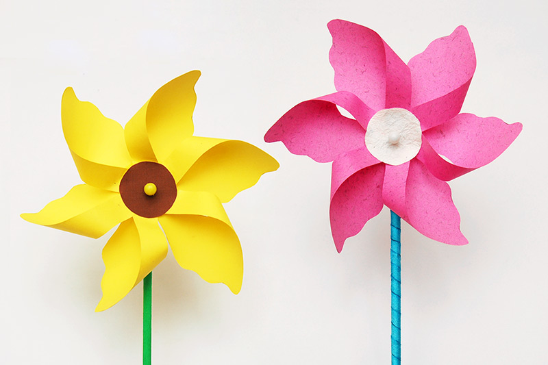 Flower Pinwheel | Kids Crafts | Fun Craft Ideas | FirstPalette.com