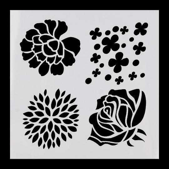 Buy Multi Flower Stencil From $5.89 - Floral Stencil For Sale ...