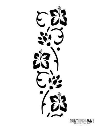 printable flower stencil patterns