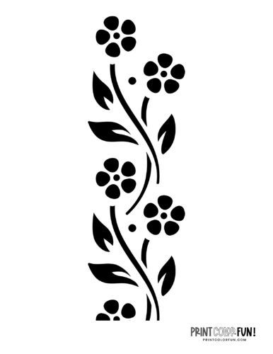 printable flower stencil patterns