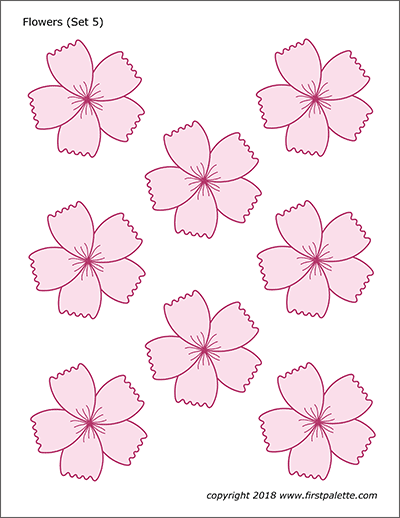Flowers | Free Printable Templates &  Coloring Pages | FirstPalette.com