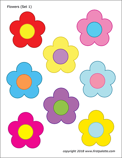 Flowers | Free Printable Templates &  Coloring Pages | FirstPalette.com