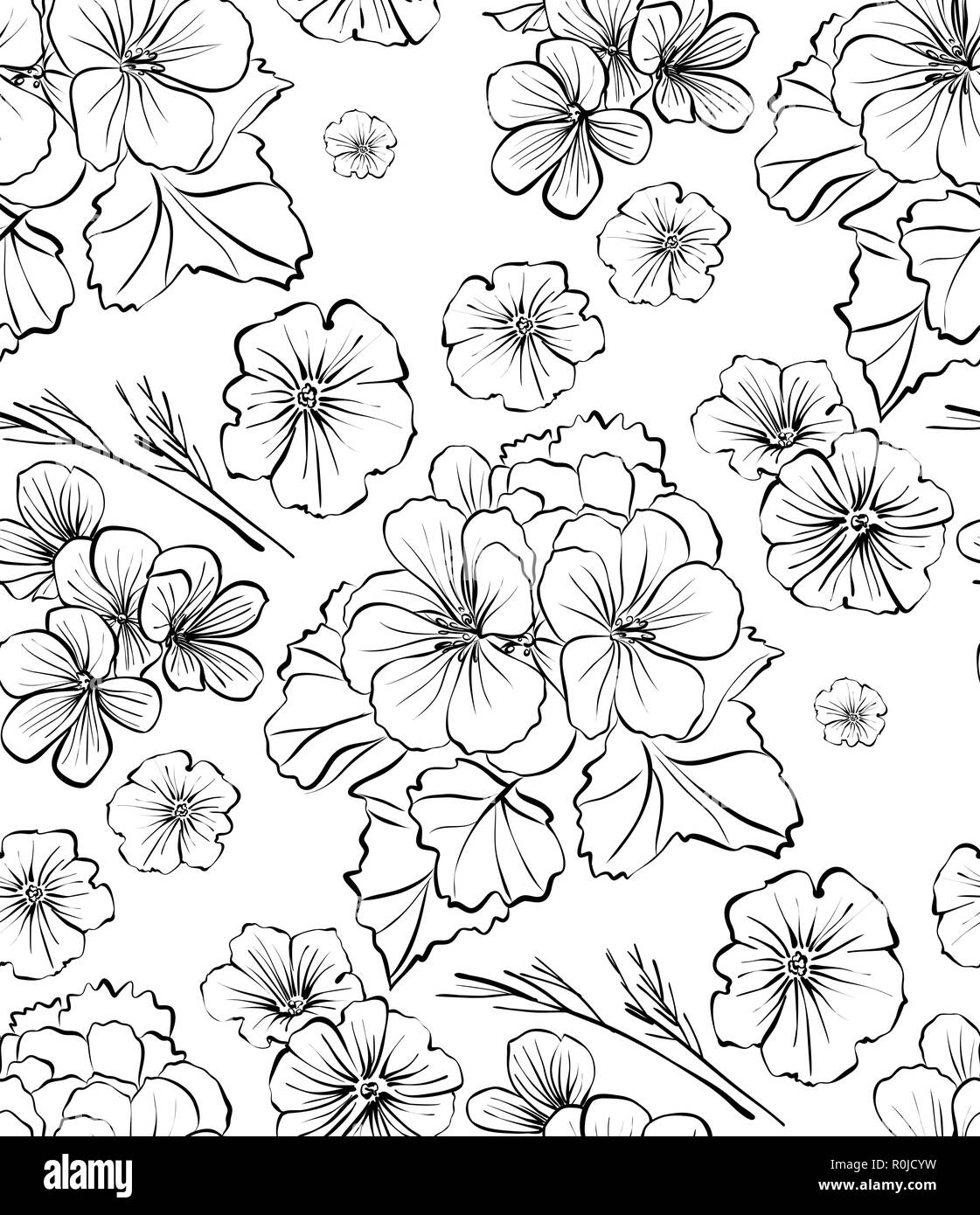 printable flowers and leaves