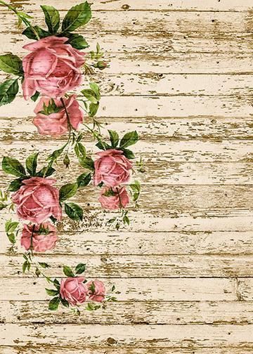 Flowers on Distressed Wood