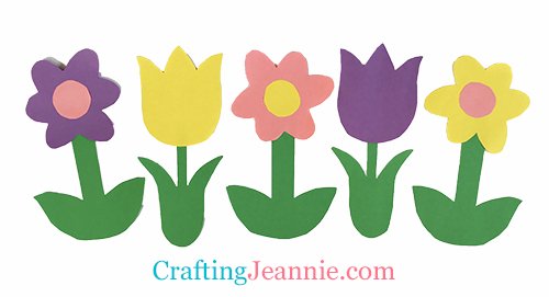 Flower Craft Printable (Free Flower Template) - Crafting Jeannie