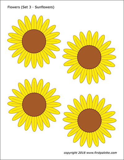 Flowers | Free Printable Templates &  Coloring Pages | FirstPalette.com