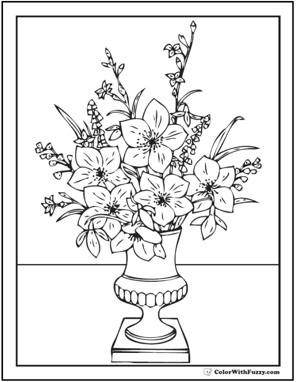 printable flowers to color