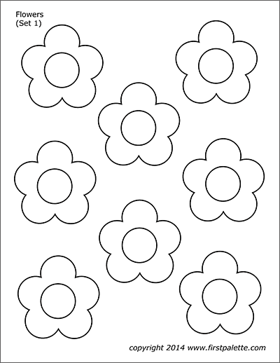 Flowers | Free Printable Templates &  Coloring Pages | FirstPalette.com