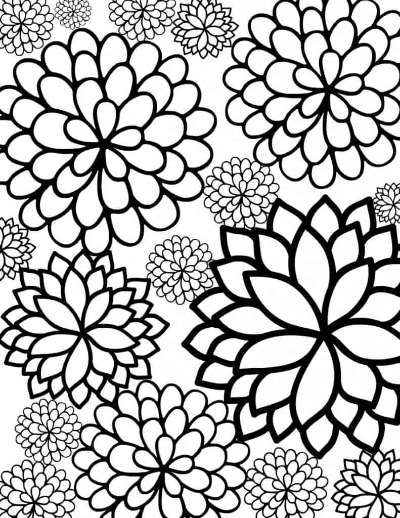 printable flowers to color