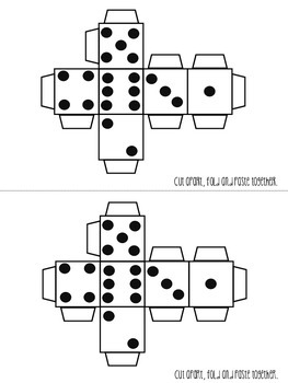 printable folding dice