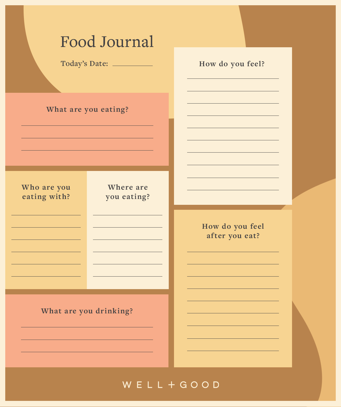 printable food and feelings journal