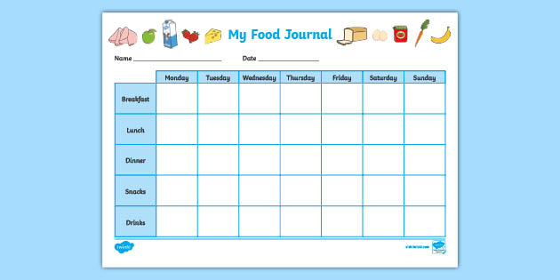printable food and feelings journal