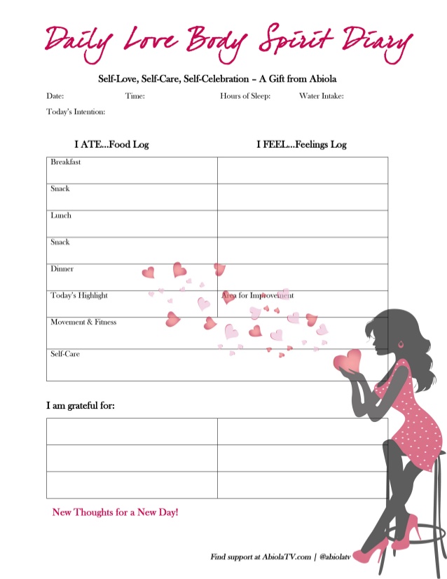 printable food and feelings journal