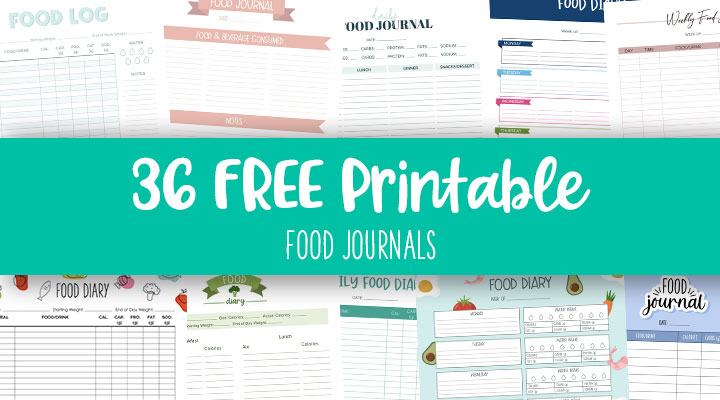 Food Journals - 36 FREE Printables | Printabulls