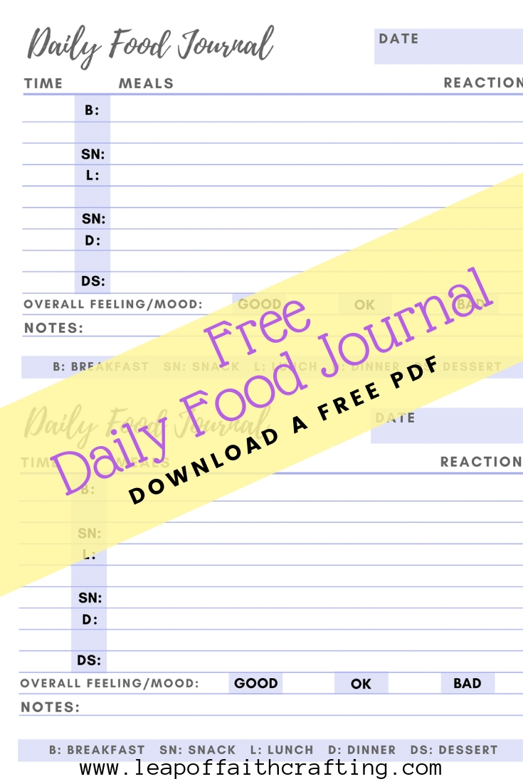 printable food journal pdf
