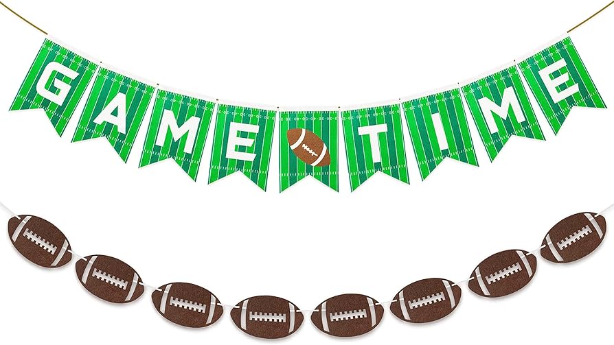 Aazon.co: Doueny 3Pcs Football Felt Ball Garland Aerican Football...