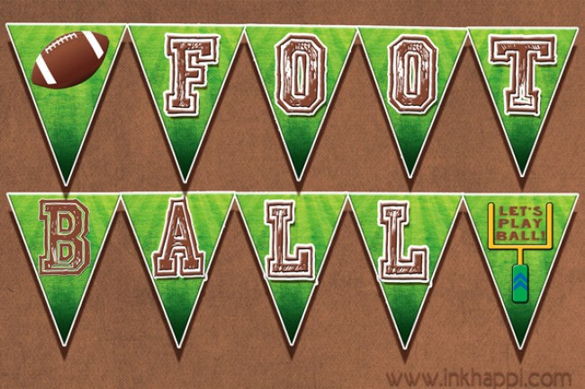 Football free printables for the food table and more! - inkhappi