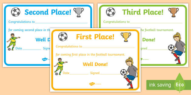 printable football certificates uk