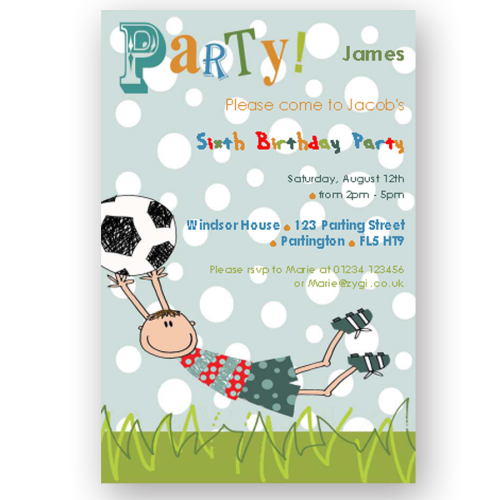 printable football party invitations uk