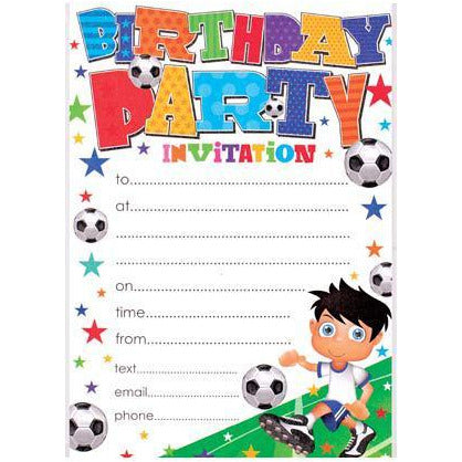 printable football party invitations uk