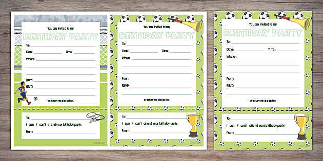 printable football party invitations uk