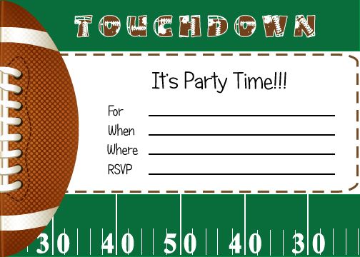 FREE Football Birthday Party Printables