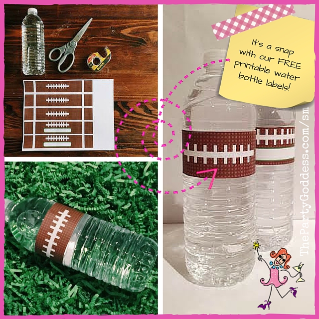 printable football water bottle labels