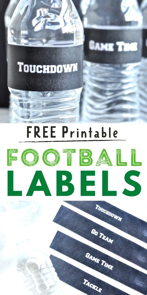 printable football water bottle labels