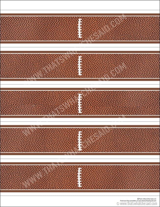 printable football water bottle labels
