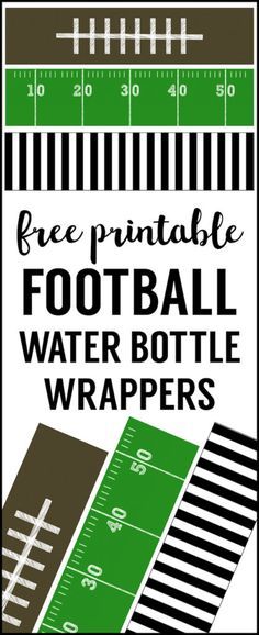 printable football water bottle labels