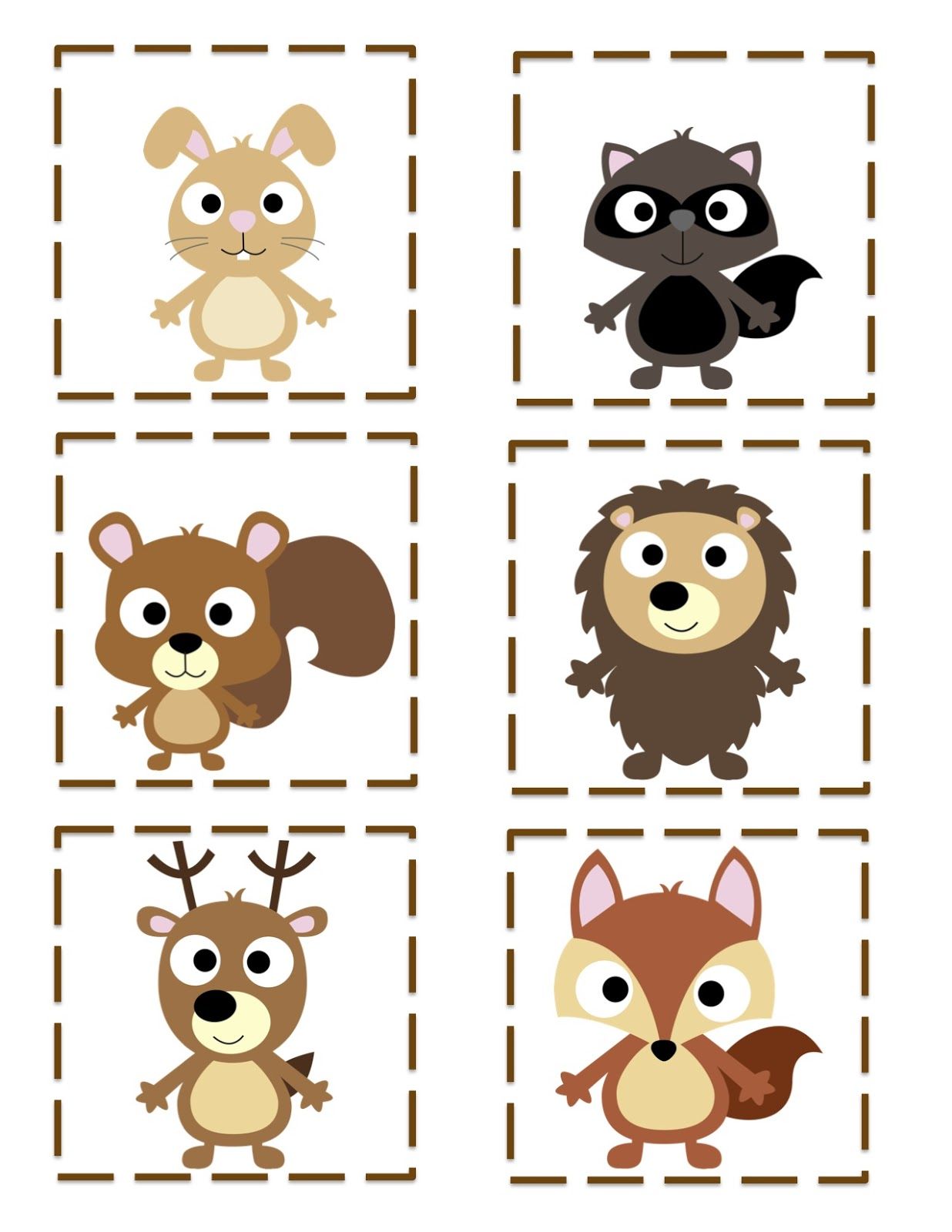 printable forest animal pictures