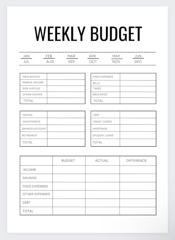 printable fortnightly budget planner