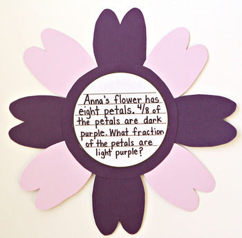 printable fraction flowers