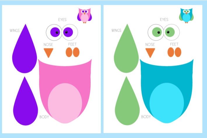 Super Cute Preschool Owl Craft with Printable Owl Template | Kids ...