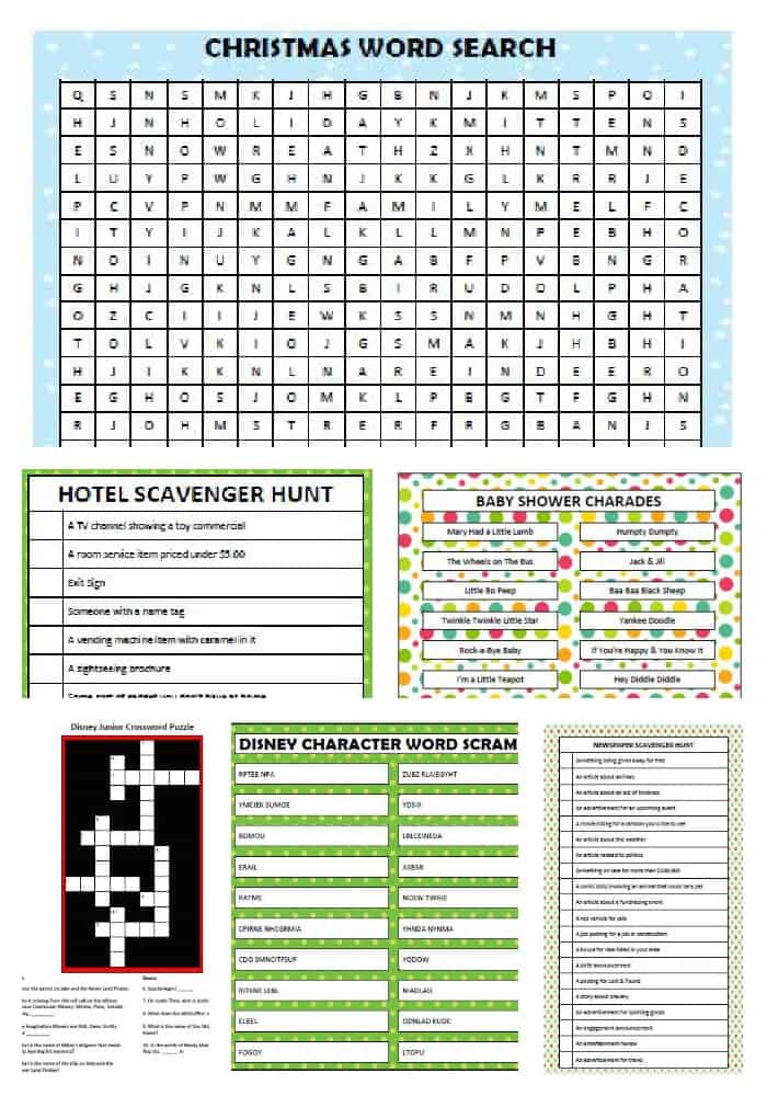 Printable Games for the Entire Family - Moms &  Munchkins