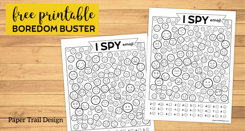 Free Printable I Spy Emoji Game - Paper Trail Design
