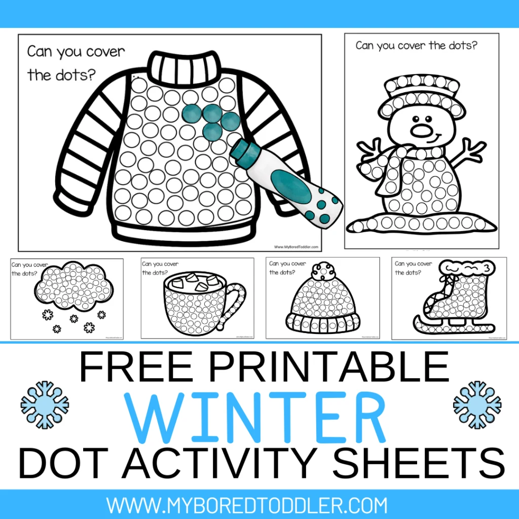 FREE Printable Winter Dot Printables for Toddlers &  Preschoolers ...