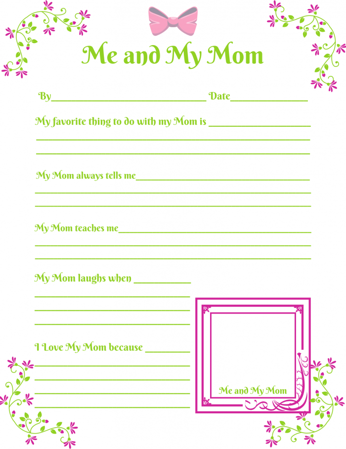 This Mommy and me Printable activity worksheet is great for ...