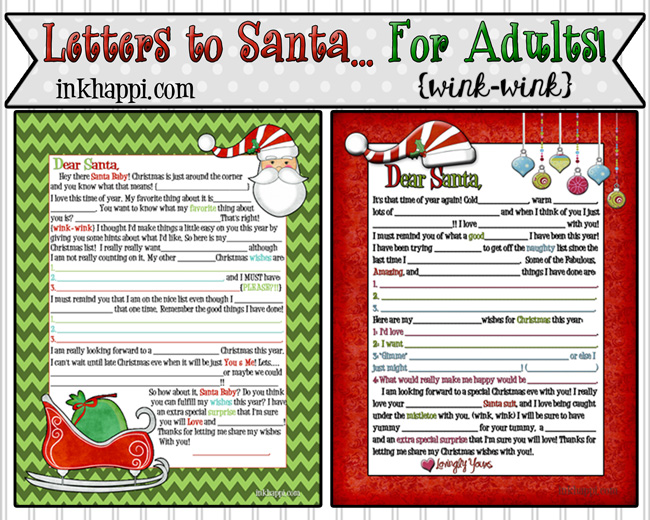 Letter to Santa 2013... for Adults! {wink-wink} - inkhappi