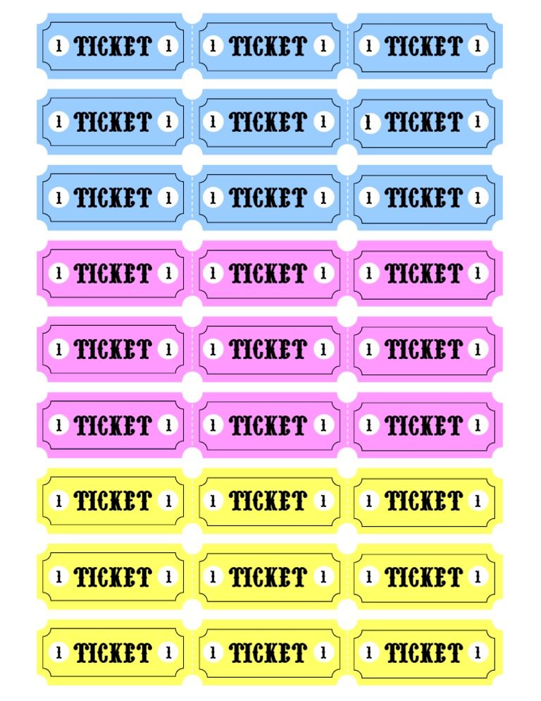 Play Tickets 2 - A4 Size | PDF