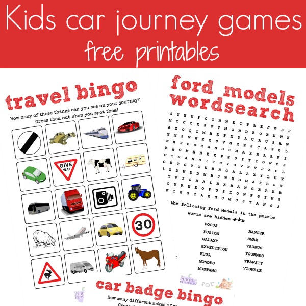 Free Road Trip Travel Printables - Fun Activities for Kids on the ...