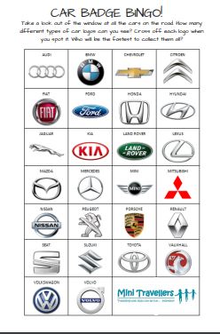 printable games car journey uk
