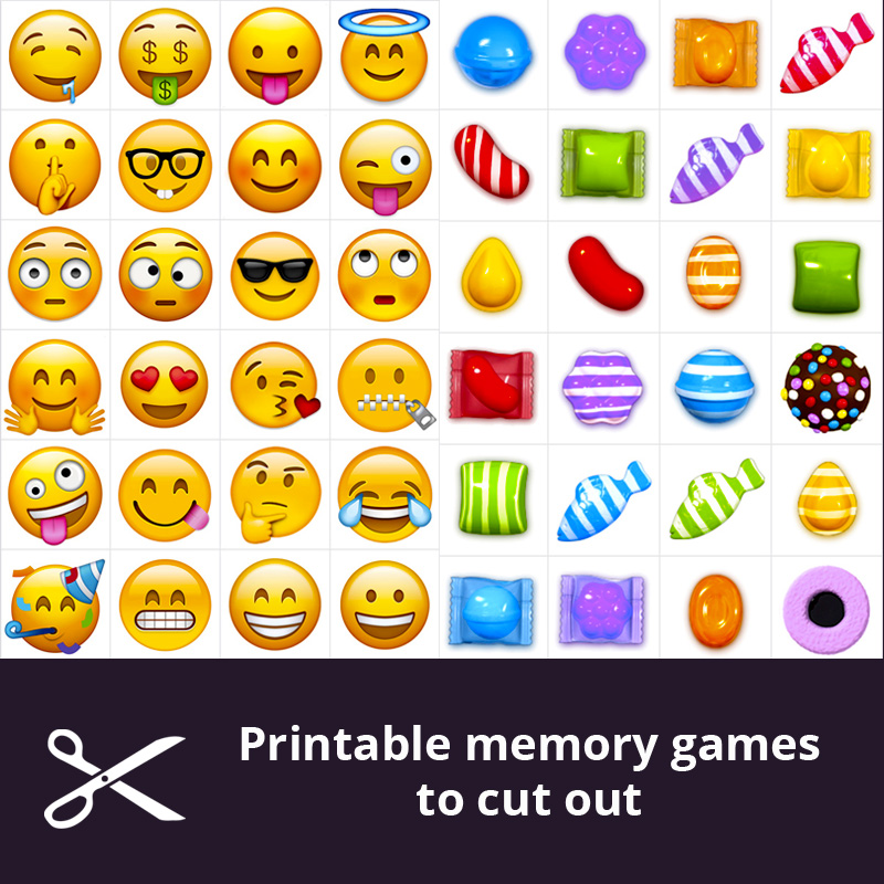 Printable Matching games - Print &  Cut out the Cards | Memozor