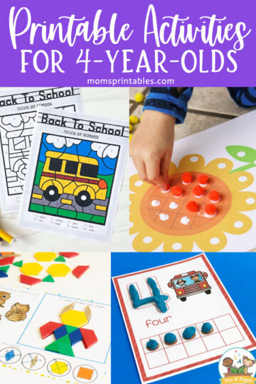 printable games for 4 year olds