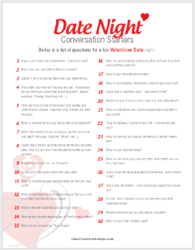 Free Printable Date Night Conversation Starters - Kasey Trenum