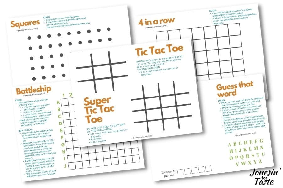 printable games for elementary students