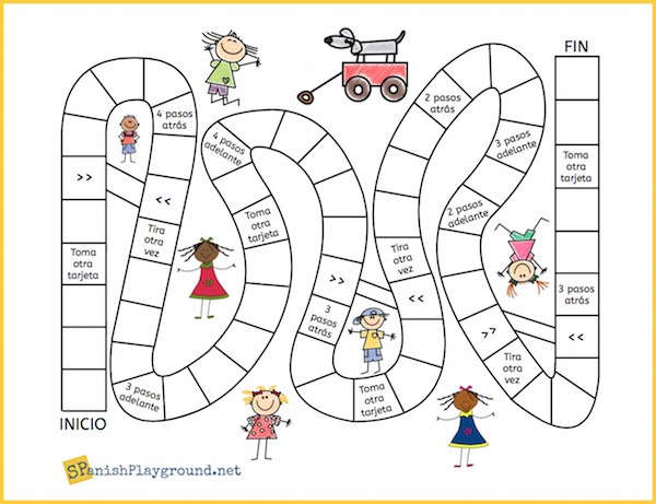 Printable Spanish Board Games and Question Cards - Spanish Playground